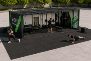 Gimnasios modulares y activación de espacios para colegios y empresas. Solución Ley 21.778.